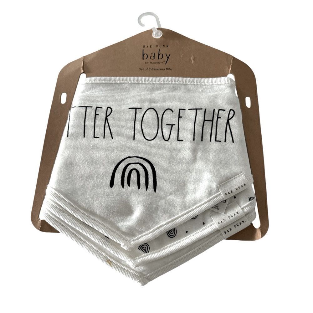 RAE DUNN baby Bandana Bibs NWT